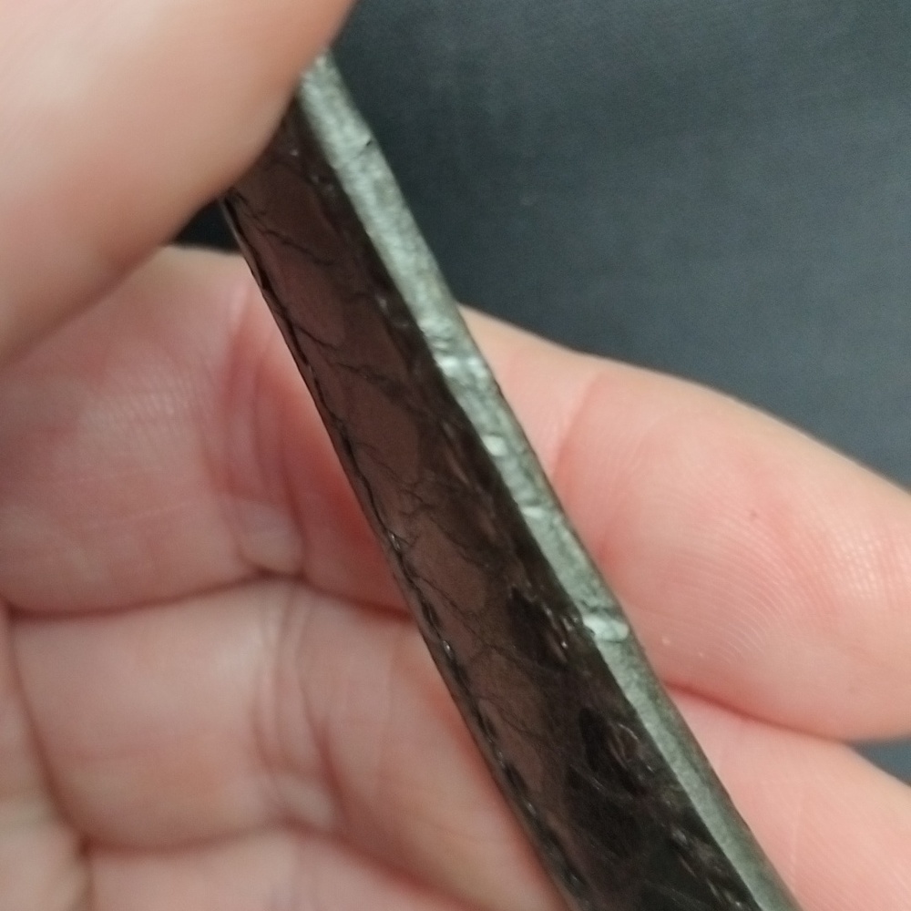 Michael Kors Metallic Gunmetal Python Embossed Fl… - image 5